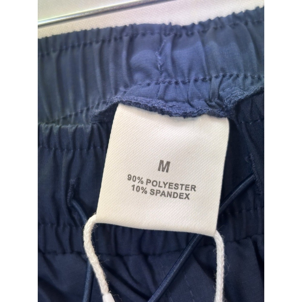 JEKAOYI Blue Cargo Pants Womens Medium Ripstop Elastic Waist Tapered Pockets - Picture 11 of 11